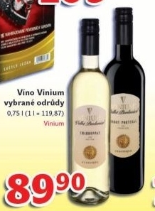 Víno Vinium Velké Pavlovice