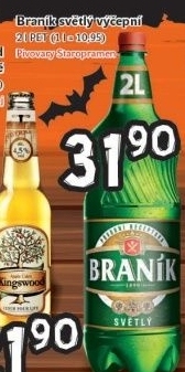 Pivo světlé výčepní 10° Braník