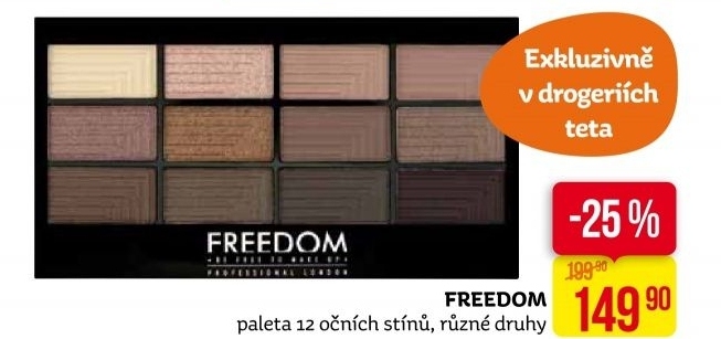 Oční stíny paleta Freedom