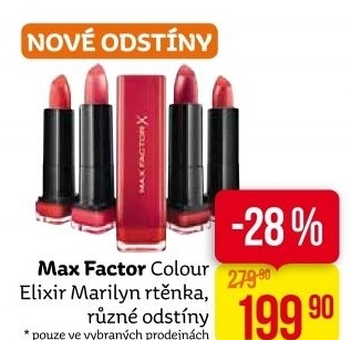 Rtěnka Marilyn Color Elixir Max Factor