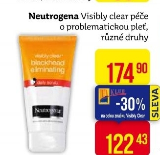 Kosmetika pro problematickou pleťVisibly Clear Neutrogena
