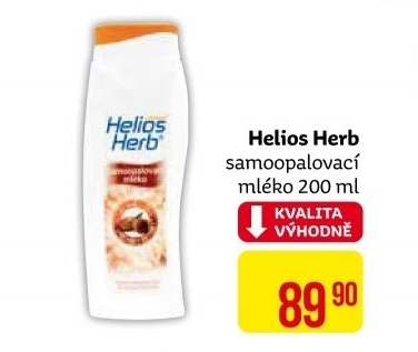 Mléko samoopalovací Helios Herb