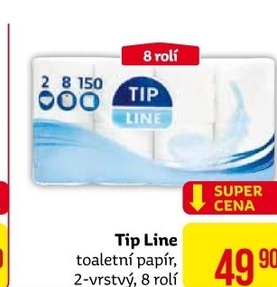 Toaletní papír 2vrstvý Tip Line