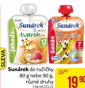 Příkrmy Do ručičky Sunárek
