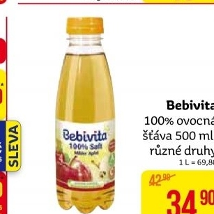 Šťáva?100%?ovocná?dětská Bebivita