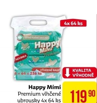 Vlhčené ubrousky dětské Happy Mimi