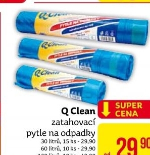 Zatahovací pytle na odpadky 30 l Q Clean