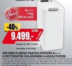 NEXT S372TA/1-S PRAČKA VRCH. HOOVER - AQUASTOP