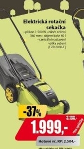 FZR 2030-E El. rotační sekačka 1500W