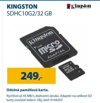 KINGSTON SDHC10G2/32 GB