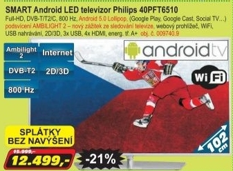 SMART LED televizor s Androidem Philips 40PFT6510 (102)