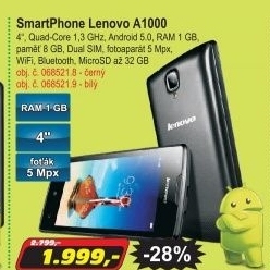 SmartPhone Lenovo A1000 černý