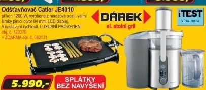 Odšťavňovač Catler JE4010 + DÁREK el.stolní gril