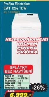 Pračka Electrolux EWT 1262 TDW