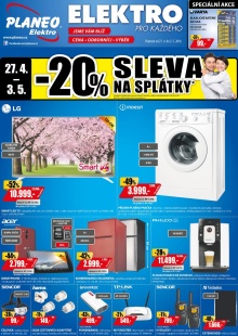 akční leták Planeo Elektro 27.4.2016-3.5.2016