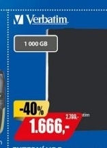 HDD 1TB USB 3.0 BLACK 53023 VERBATIM