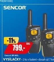 SMR 130 TWIN RADIOSTANICE 7 kmSENCOR