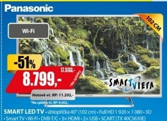 TX 40CS630E 3D LED FULL HD TV PANASONIC