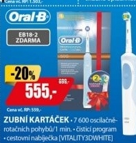 VITALITY 3D WHITE + EB 18-2 3D WH ORAL B