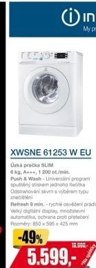 XWSNE 61253 W EU PRAČKA INDESIT