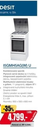 I 5 GMH5AG (W) U SPORÁK KOMBI.INDESIT