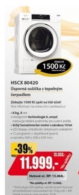 HSCX 80420 SUŠIČKA WHIRLPOOL
