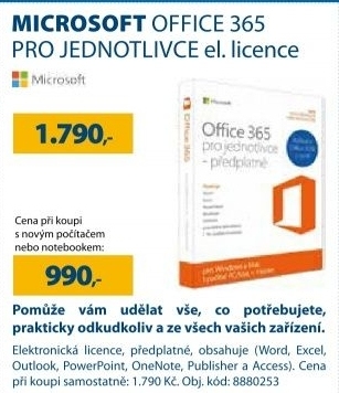 Office 365 Pro jednotlivce elektronická licence QQ2-00012