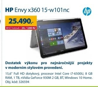 HP Envy x360 15-w101nc