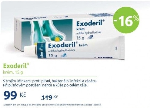 Krém na mykózu Exoderil