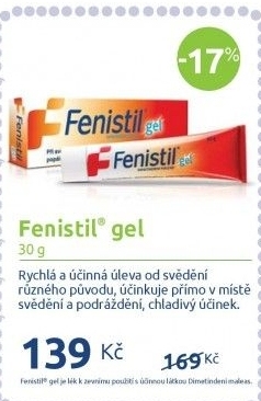 Gel po bodnutí hmyzem Fenistil