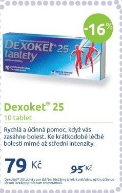 Tablety proti bolesti Dexoket