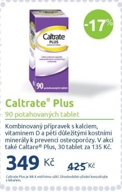 Doplněk stravy na výživu kostí Plus Caltrate
