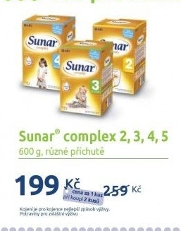 Kojenecké mléko Sunar Complex