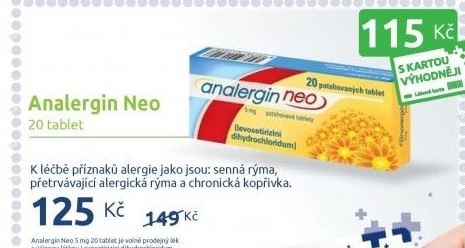 Tablety proti alergii Neo Analergin