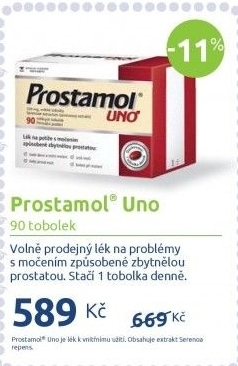 Tobolky při problémech s prostatou Prostamol Uno