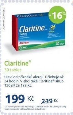 Tablety proti alergiím Claritine