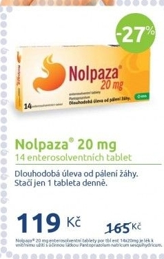 Tablety proti pálení žáhy Nolpaza