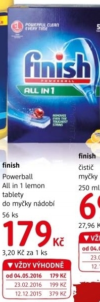 Tablety do myčky All in 1 Finish