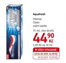 Pasta na zuby Intense Clean Aquafresh
