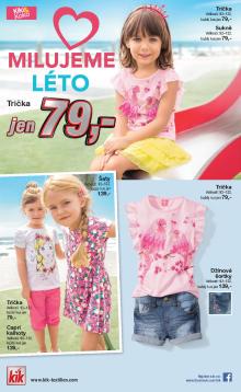 akční leták Kik textil 11.5.2016-31.8.2016