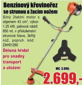 Křovinořez SHARKS SH 415, dělená hřídel