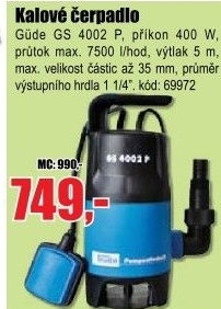 Čerpadlo kalové Güde GS 4002 P