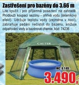 Zastřešení bazénu Calter