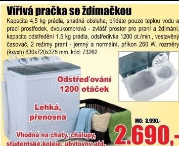 Pračka s odstředivkou Professor P1200