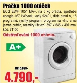 Pračka ECG EWF 1051 MA+