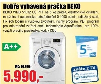 Pračka BEKO WMB 51032 CS PTY