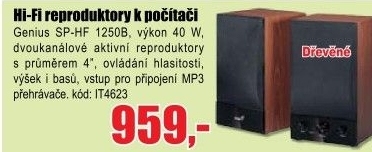 Reproduktory Genius SP-HF 1250B wood 40W
