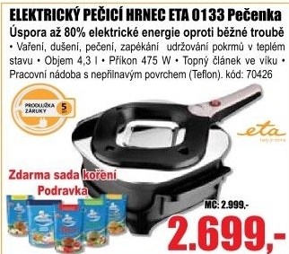 Hrnec pečicí ETA 0133 9 0000 Pečenka + Dárkové balení koření Podravka