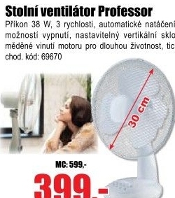 Ventilátor Professor SV302 stolní 30 cm