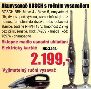 Akuvysavač BOSCH BBH MOVE 5